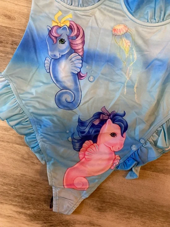RARE Dolls Kill x My Little Pony mermaid Aquatic Soul One Piece Swimsuit- NWOT - Picture 8 of 16